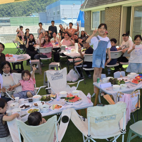 옥상잔디마당 바베큐 파티
